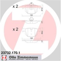 Bremsbelag Zimmermann 23732.170.1