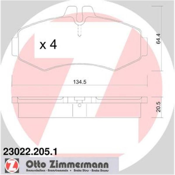 Bremsbelag Zimmermann 23022.205.1